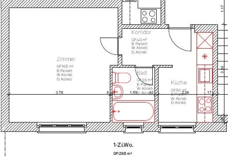 Zentral gelegene 1-Zimmerwohnung (6)