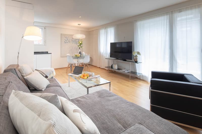 Modern Furnished 2-Room Penthouse Apartment with Balcony in Zürich Wiedikon (1)