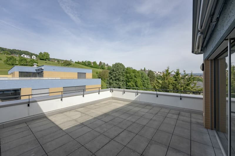 Attikawohnung mit 120 m² Terrasse und unverbautem Blick auf Wald und Weite (11)