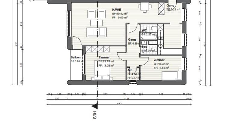 helle und grosszügige 3.5 Zimmerwohnung mit frisch sanierter Küche in St. Gallen (13)