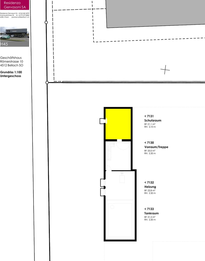 Office space, meeting rooms, corridor, storage room, toilet, stairwell
