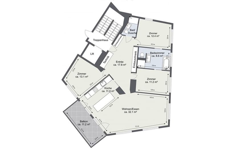 Lieben Sie aussergewöhnliche Grundrisse - Stadtwohnung mit Flair und Minergie-Standard (1)