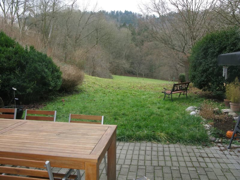 Gartensitzplatz mit Sicht ins Grüne