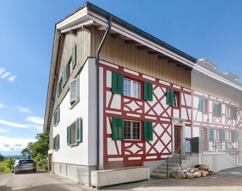 Authentisches Riegelhaus mit Gartenidylle