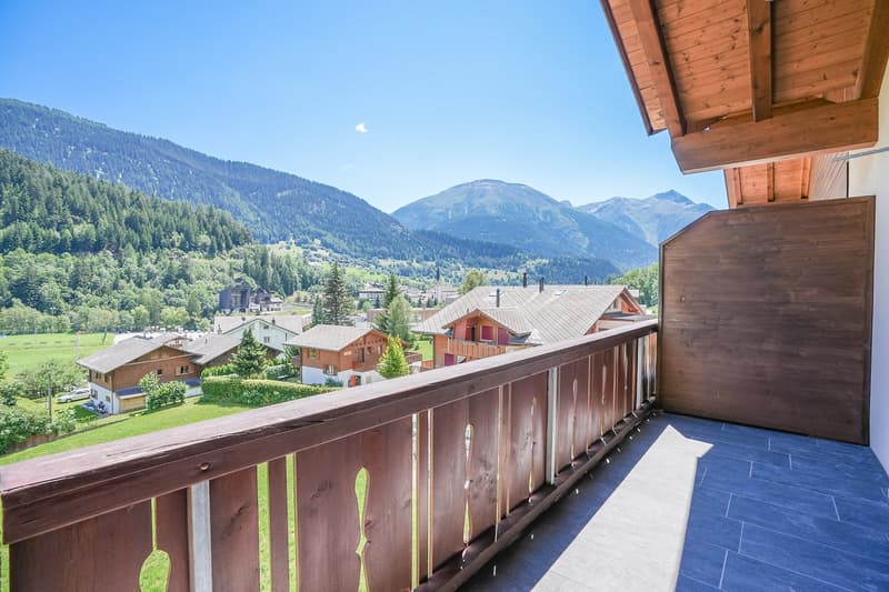 Cozy studio apartment in Fiesch with mountain view (6)