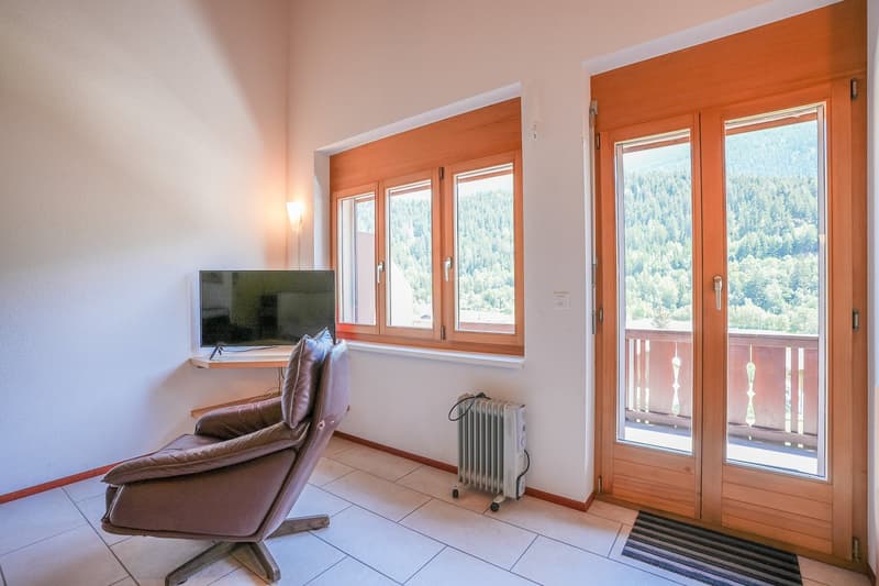 Cozy studio apartment in Fiesch with mountain view (5)