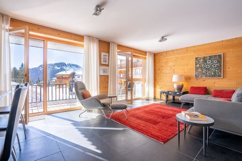 Luxuriöse Maisonettewohnung mit Ski-in/Ski-out, Garten und Abendsonne auf der Golmenegg (6)