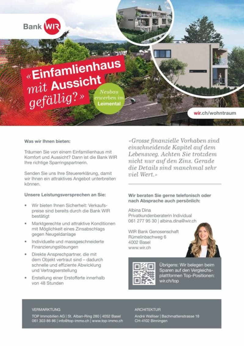 Neubauprojekt - 4 Einfamilienhäuser mit 5 1/2 Zimmern, Hobbyraum und Weitsicht an beliebter Lage im Leimental (4)