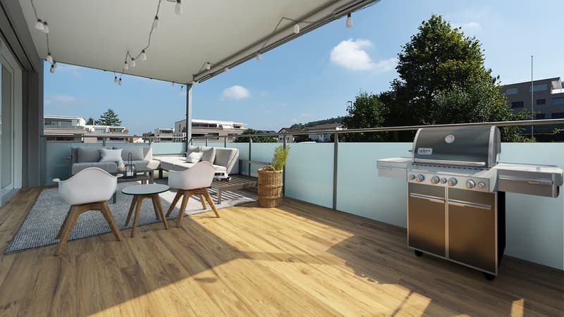 MODERNE 3.5 ZIMMER WOHNUNG MIT GROSSEM BALKON ZU VERMIETEN (2)