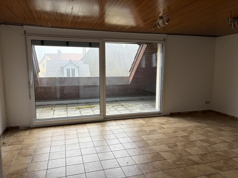 Grosse Schiebetür mit viel Glas und individuelle Oberflächen sind möglich