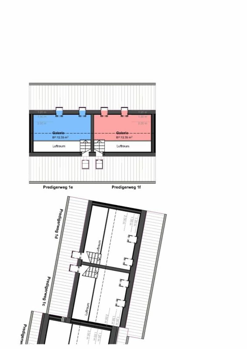 Dachgeschoss mit offener Galerie, ideal als Homeoffice, Homecinema, Atelier, ...mit Luftraum