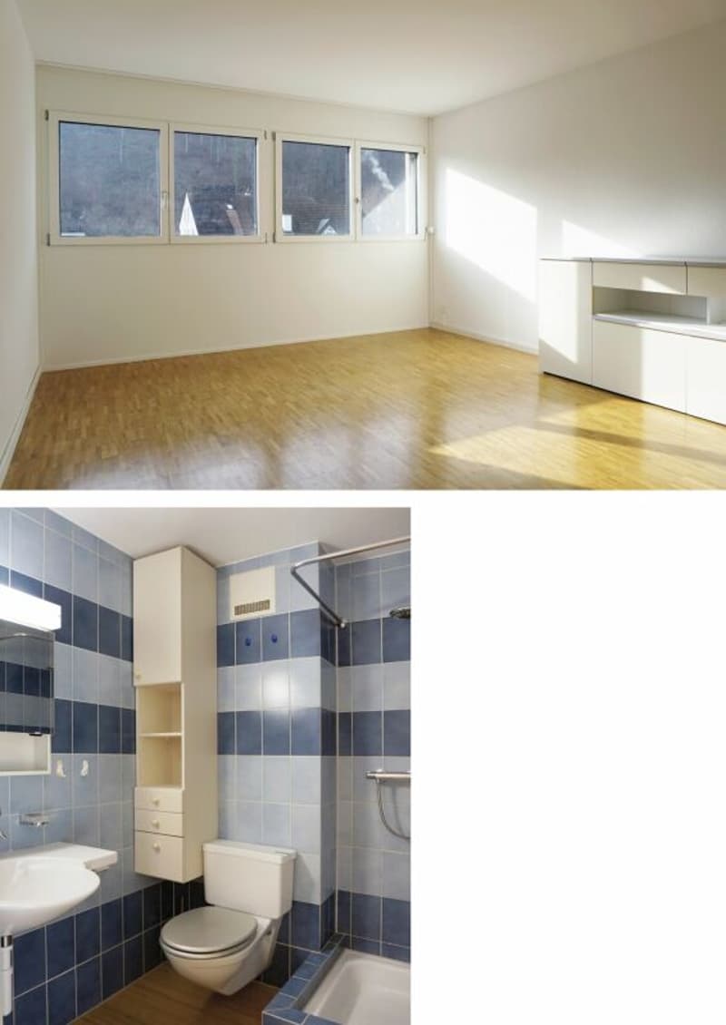Zimmer 1 und Badzimmer 1, 2.OG