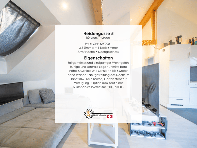Lichtdurchflutet mit Hohen Decken. 4.5 Zimmer Dachwohnung (13)