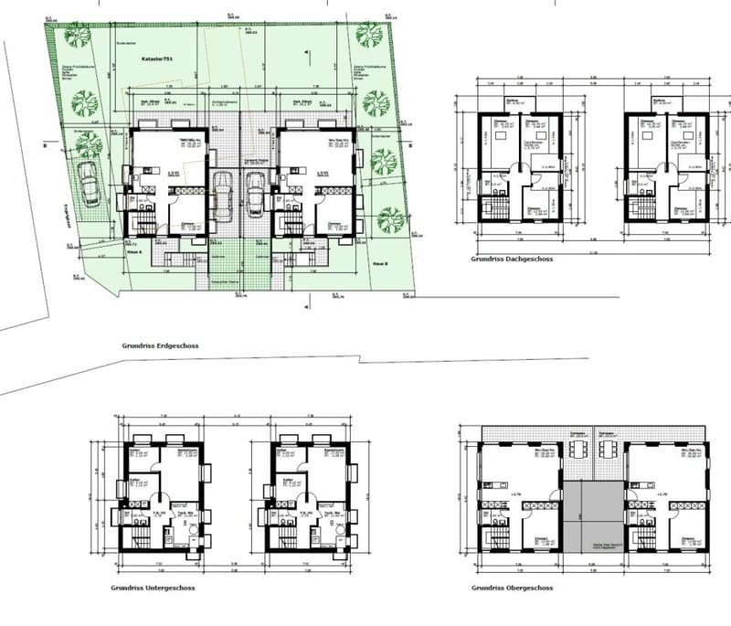 Attraktives Bauland mit bewilligtem Projekt für 2 EFH in Niederlenz