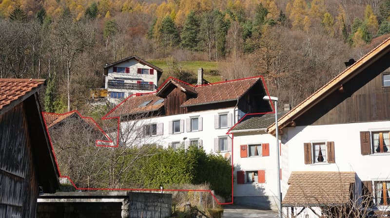 Untervaz - Zweifamilienhaus mit Schopf / Baugrundstück (2)