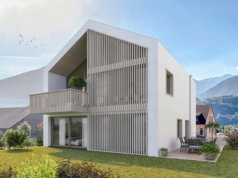 Maienfeld - Grundstück mit bewilligtem Einfamilienhaus-Projekt (1)