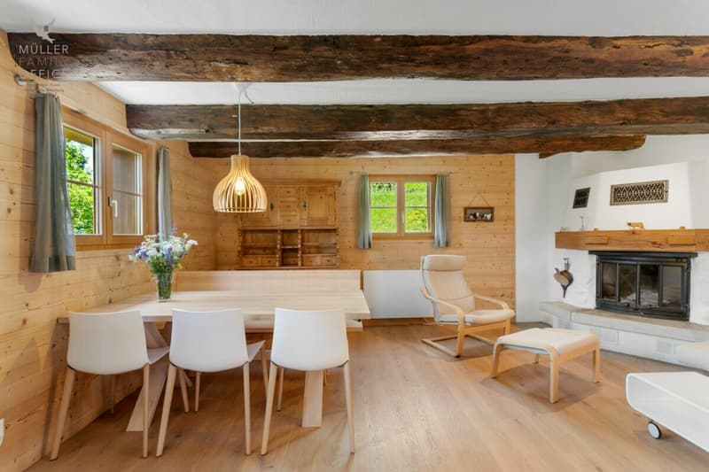 Charaktervolles Ferienhaus mit traumhafter Fernsicht über das Prättigau (10)