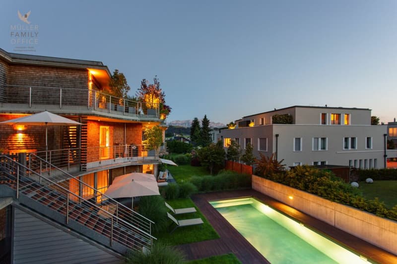 Exklusive 5 1/2 Zimmer-Maisonette-Attikawohnung mit Alpsteinblick und Aussenpool im Miteigentum (3)