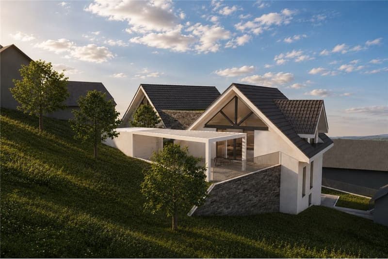Exklusives Wohnen über dem Zürichsee: Neubau-Doppelhaus in Männedorf (2)