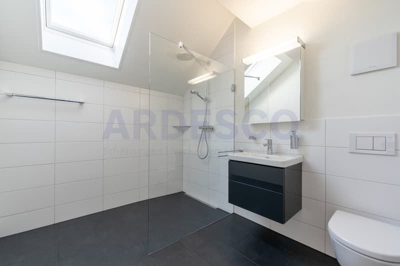 Badezimmer mit Dusche und WC
