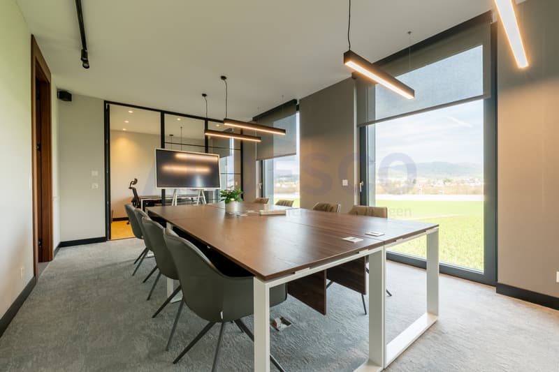 Großraumbüro mit separatem Einzelbüro 65.5m2 - 1. Büro (grün)
