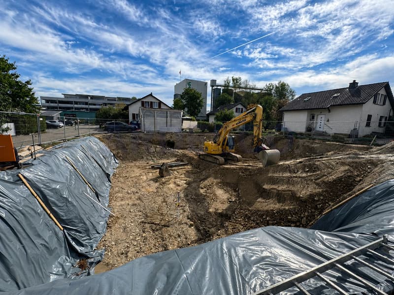 Baustand per 02.09.2026: Die Aushubarbeiten sind derzeit im Gange.