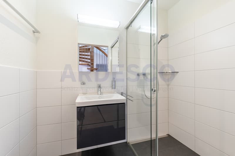 Badezimmer mit Dusche und WC