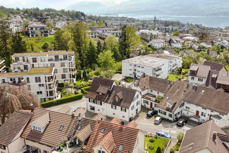 Luftaufnahme Mehrfamilienhaus Nord-Ansicht