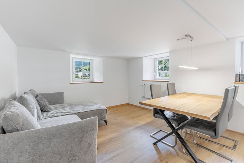 Wohn- und Essbereich, Wohnung im Erdgeschoss