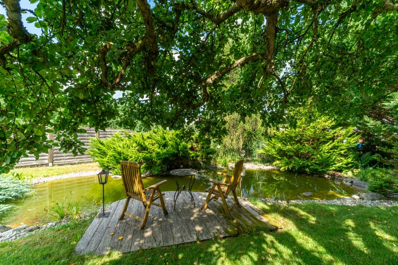 Gartenbereich mit Weiher