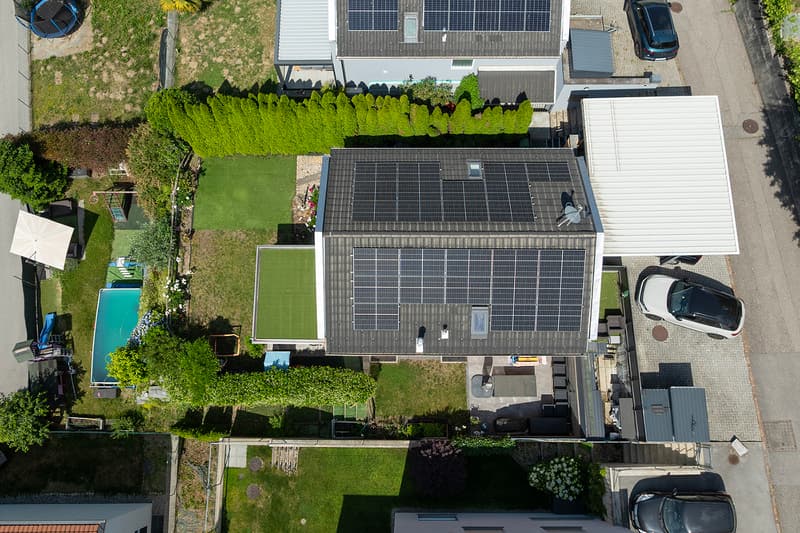 Vista pannelli fotovoltaici