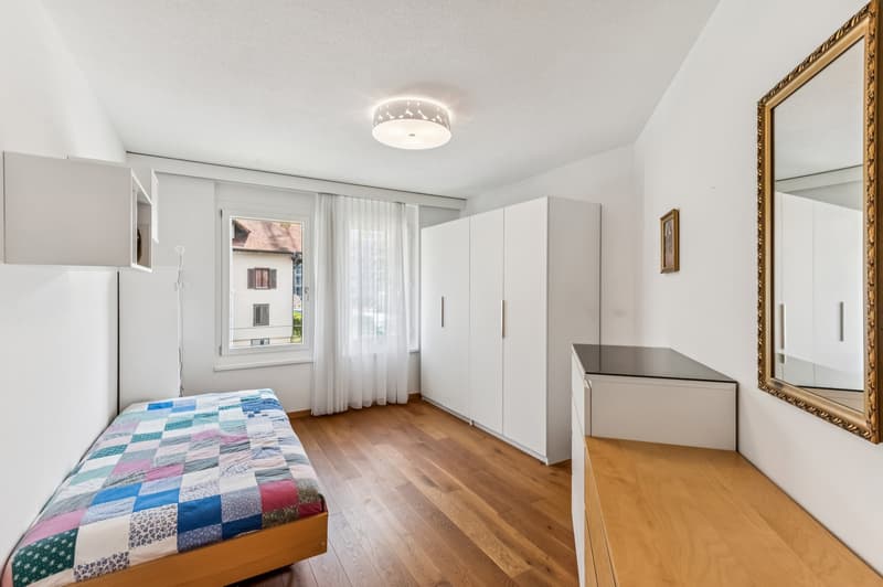 Die drei jeweils zwischen 12m² bis 14m² grossen Zimmer bieten ein attraktives Raumangebot