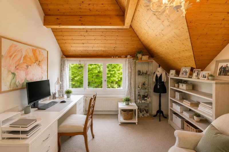 Helles Zimmer - ideal als Kinder-, Gäste- oder Arbeitszimmer