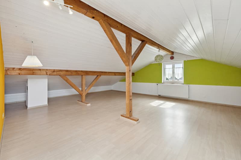Espace de vie sous toit