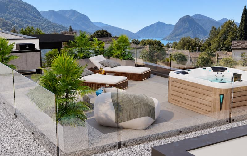 Residenza Le Gemme - Esclusivo Appartamento Attico con grandi terrazze e vista lago (12)