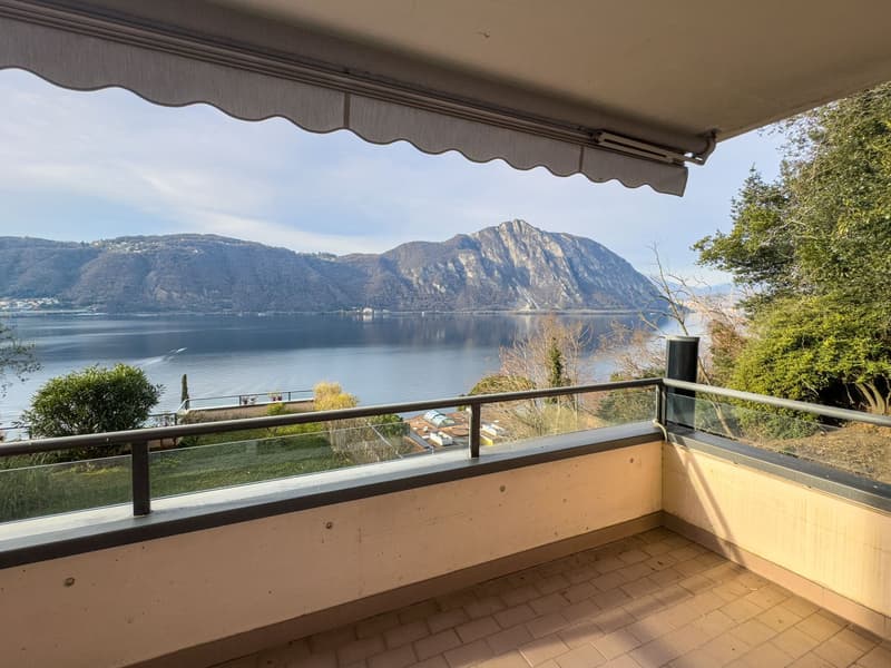 Appartamento vista lago con giardino a Bissone (8)