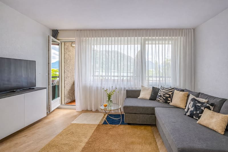 3 locali vista lago in residenza con piscina e darsena a Bissone (2)