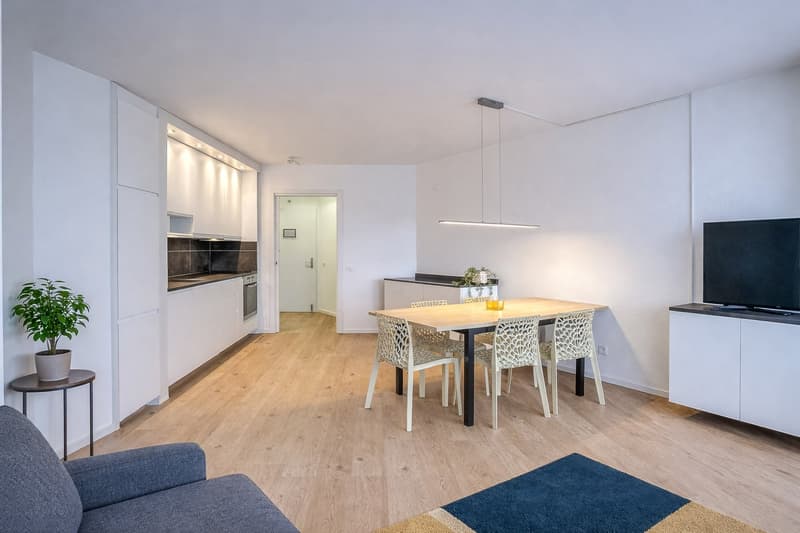 3 locali vista lago in residenza con piscina e darsena a Bissone (3)