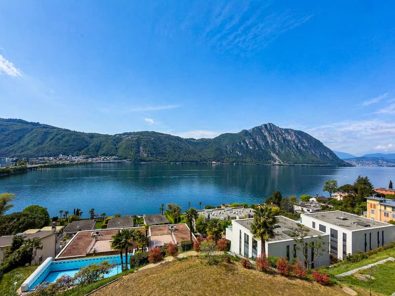 Attico di lusso 4.5 locali vista lago a Bissone (10)