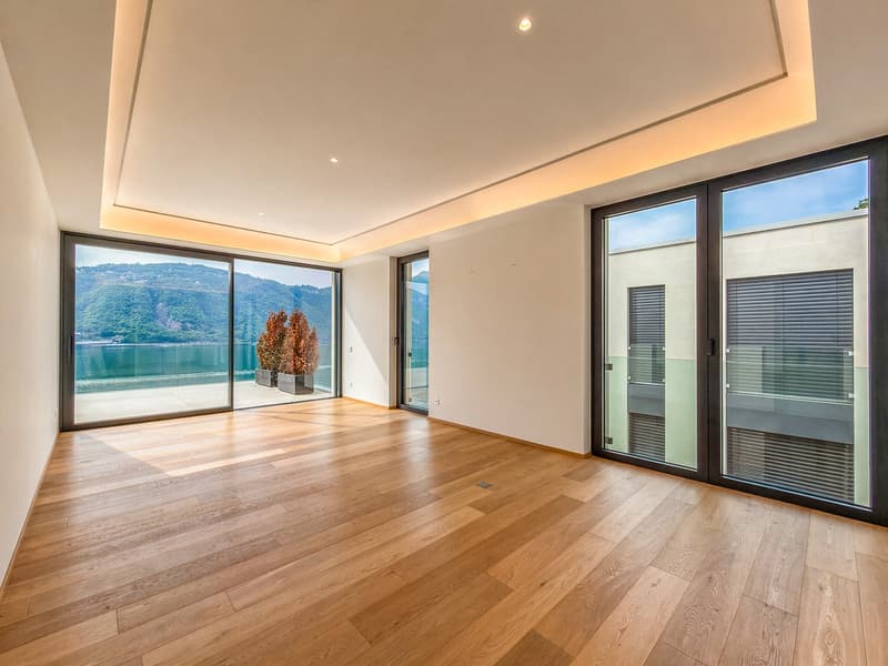 Attico di lusso 4.5 locali vista lago a Bissone (3)