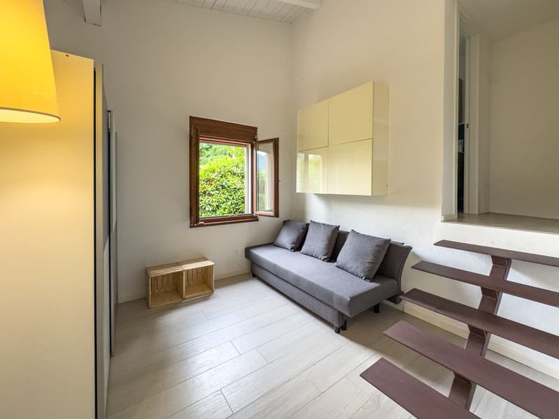 Casa gemella vista lago con giardino a Bissone (7)