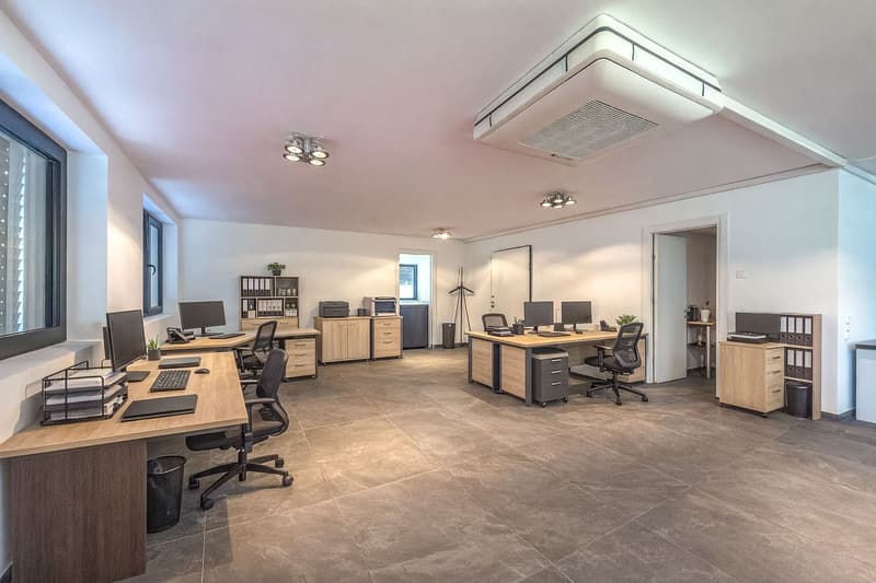 Ufficio open space a Massagno con vetrine su strada e 3 posti auto (1)