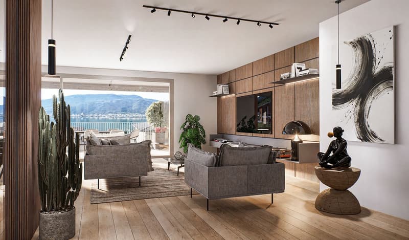 Appartamento vista lago con giardino a Capolago (1)