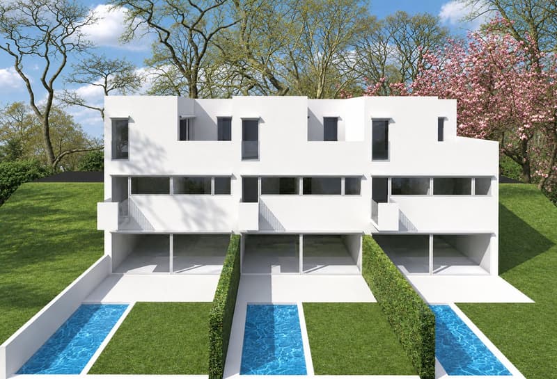 Moderna casa contigua con giardino a Villa Luganese (4)