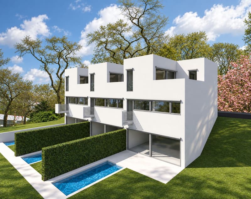 Moderna casa contigua con giardino a Villa Luganese (5)