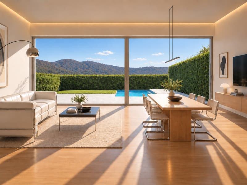 Moderna casa contigua con giardino a Villa Luganese (1)