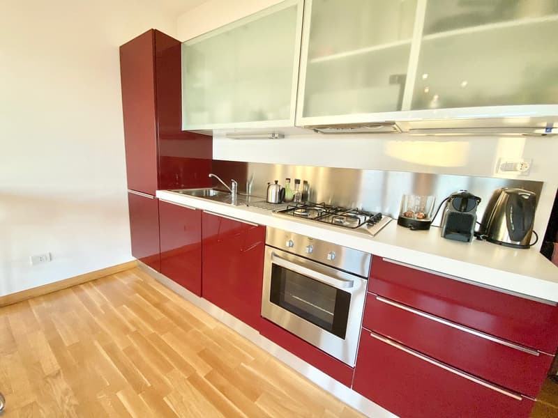 Très beau 2-pièces appartement d'angle avec terrasse et piscine chauffée au solaire avec vue imprenable sur le lac (6)