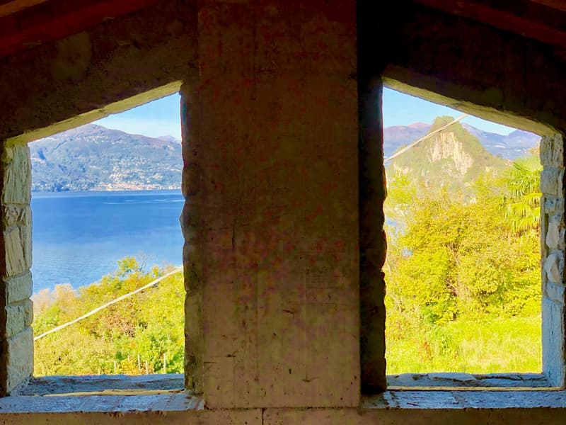 Mountains, lake and sky