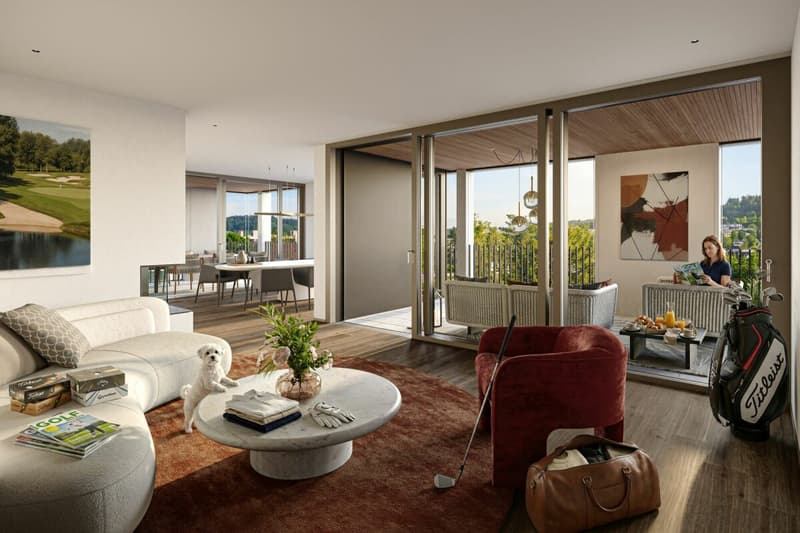 Licht und Sicht auf allen Seiten: Grosszügige 4½-Zimmer Etagenwohnung mit Atelier. (1)