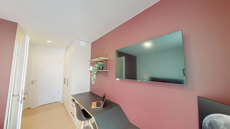 Studio avec salle de bain privatisée dans nouvel espace cohabitation à Chavannes-près-Renens (2)